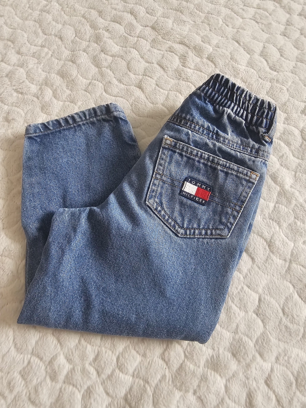 Vintage Y2k Toddler Tommy Hilfiger Jeans 3t Elastic Waist Denim